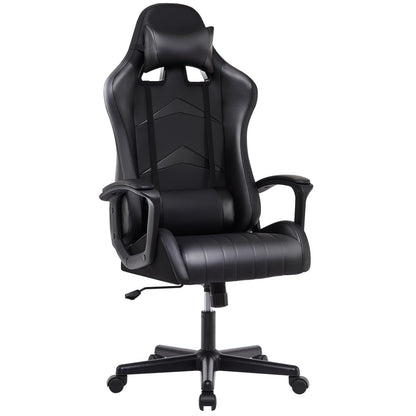 IntimaTe WM Heart Gaming Stuhl Ergonomischer Gamer Schwarz. Schwarzer Hochlehner für ergonomisches Sitzen beim Gaming.