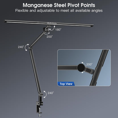 VERSKI Schreibtischlampe 24W Gestenerkennung - Mattschwarz