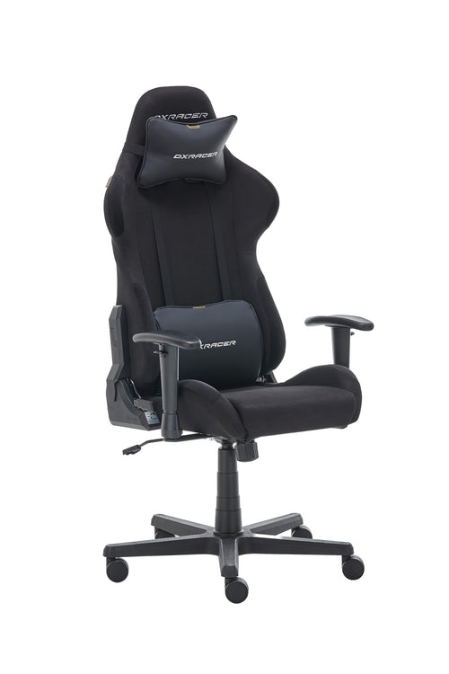 DXRacer 2.2 FD01/N Gaming & Büro Drehstuhl Ergonomisch Schwarz. Hohe Rückenlehne, Armlehnen. Bietet ergonomische Unterstützung für Gaming & Büro.
