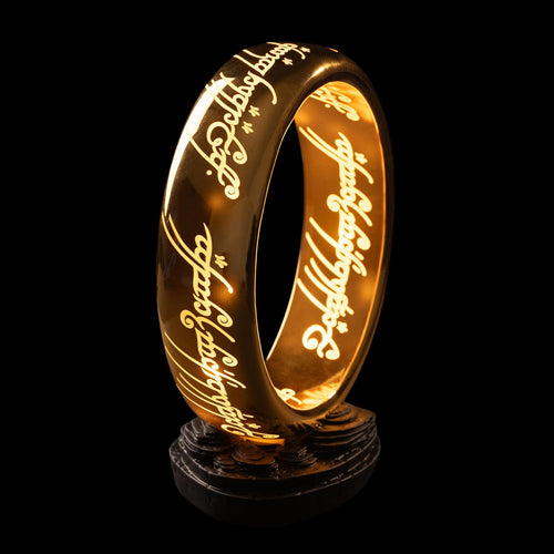 Grupo Erik Der Herr der Ringe LED-Lampe mit Flammeneffekt, dekorative Tischlampe in Ringform aus Kunstharz
