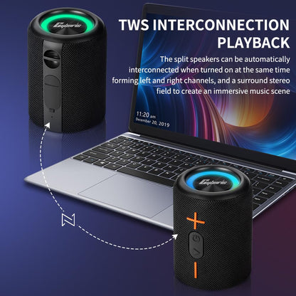 CYBORIS S10 Bluetooth Lautsprecher 2er-Set, IPX6 wasserdicht, 20 W