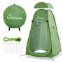 WolfWise Pop-Up Duschzelt Umkleidezelt mit Boden UV-Schutz 50+ Grün, Polyester, verzinktes Stahlgestell