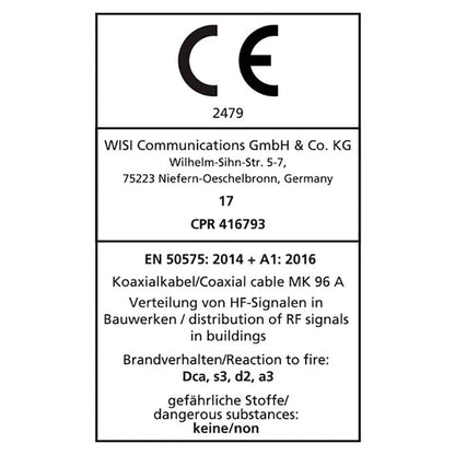 WISI MK 96 A 0250 Antennenkabel 3-fach geschirmt - 250m weiss