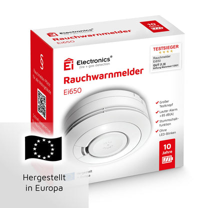 Ei Electronics Ei650 Rauchwarnmelder, 6er Set mit 10-Jahres-Batterie