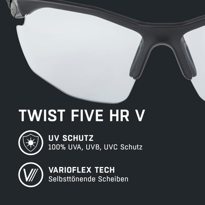 ALPINA Twist Five HR V selbsttönende Sportbrille - black matt