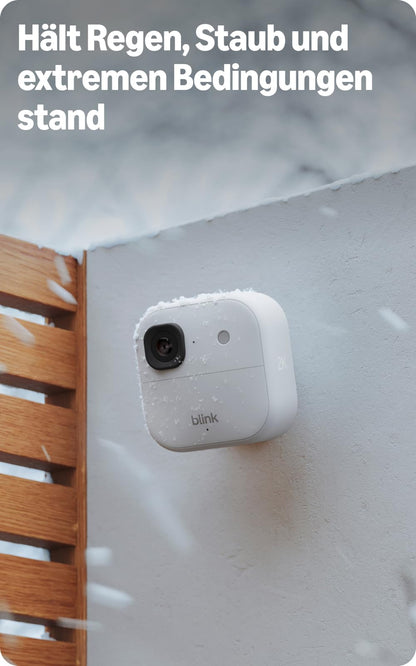 Blink Aussenkamera 2K+ Kabellose Überwachungskamera IP65, Weiss