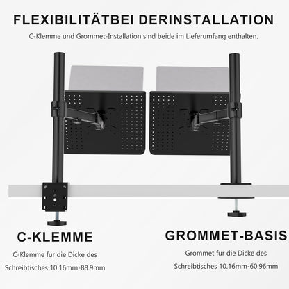 WALI Laptop Halterung M00LP für Schreibtisch bis 17 Zoll, schwarz