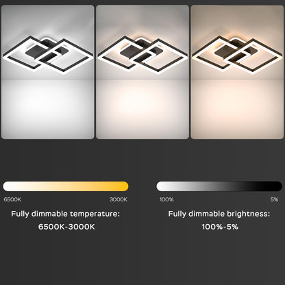 ANTENLICHT Smarte LED Deckenleuchte Dimmbar mit Alexa/Google - Schwarz