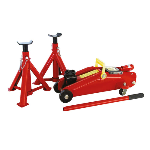 CARPOINT 0677815 Wagenheber, robuster, schwarzer Wagenheber. Hebt Fahrzeuge manuell-hydraulisch für Reifenwechsel und Wartung an.