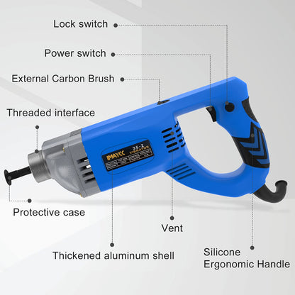 IMAYCC Betonrüttler Betonverdichter – 1300W 2m Schlauch