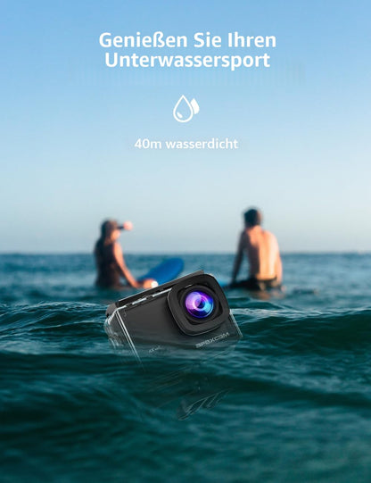 Apexcam M80Air Action Cam 4K/60FPS WiFi mit 64GB Karte und Zubehör
