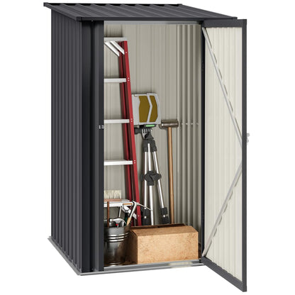 STEELSØN Timir Gerätehaus Metall mit Pultdach, 103x100 cm, Anthrazit
