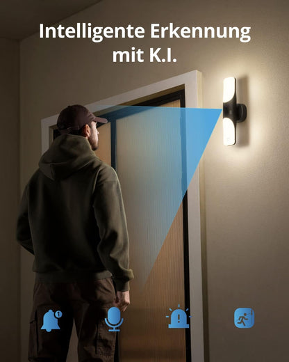 eufy Security Wall Light Cam – Kabelgebundene Aussenkamera Generalüberholt