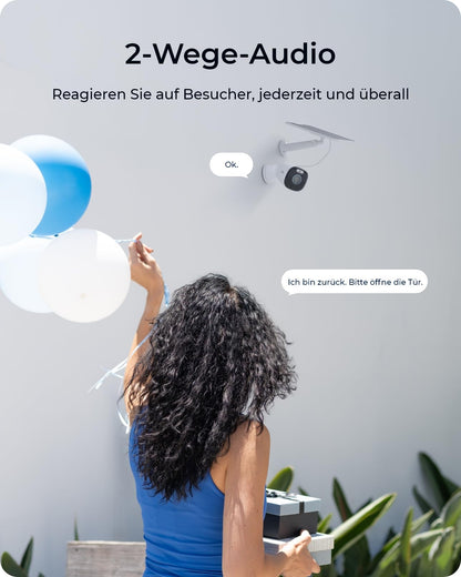 Reolink Argus Eco Ultra 4K Solar WLAN Überwachungskamera mit Akku