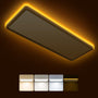 slochi LED Deckenleuchte flach, dimmbar, 3000K-6500K, Fernbedienung, rechteckige Form