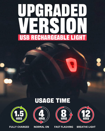 Victgoal MTB Fahrradhelm mit Magnetvisier und LED, schwarz-rot, L