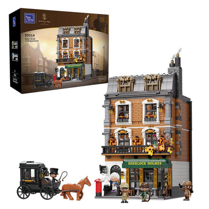 PANTASY Baker Street 221B Apartment Baustein-Set – Modell: Mehrgeschossiges Klemmbaustein-Gebäude zum Bauen und Ausstellen.