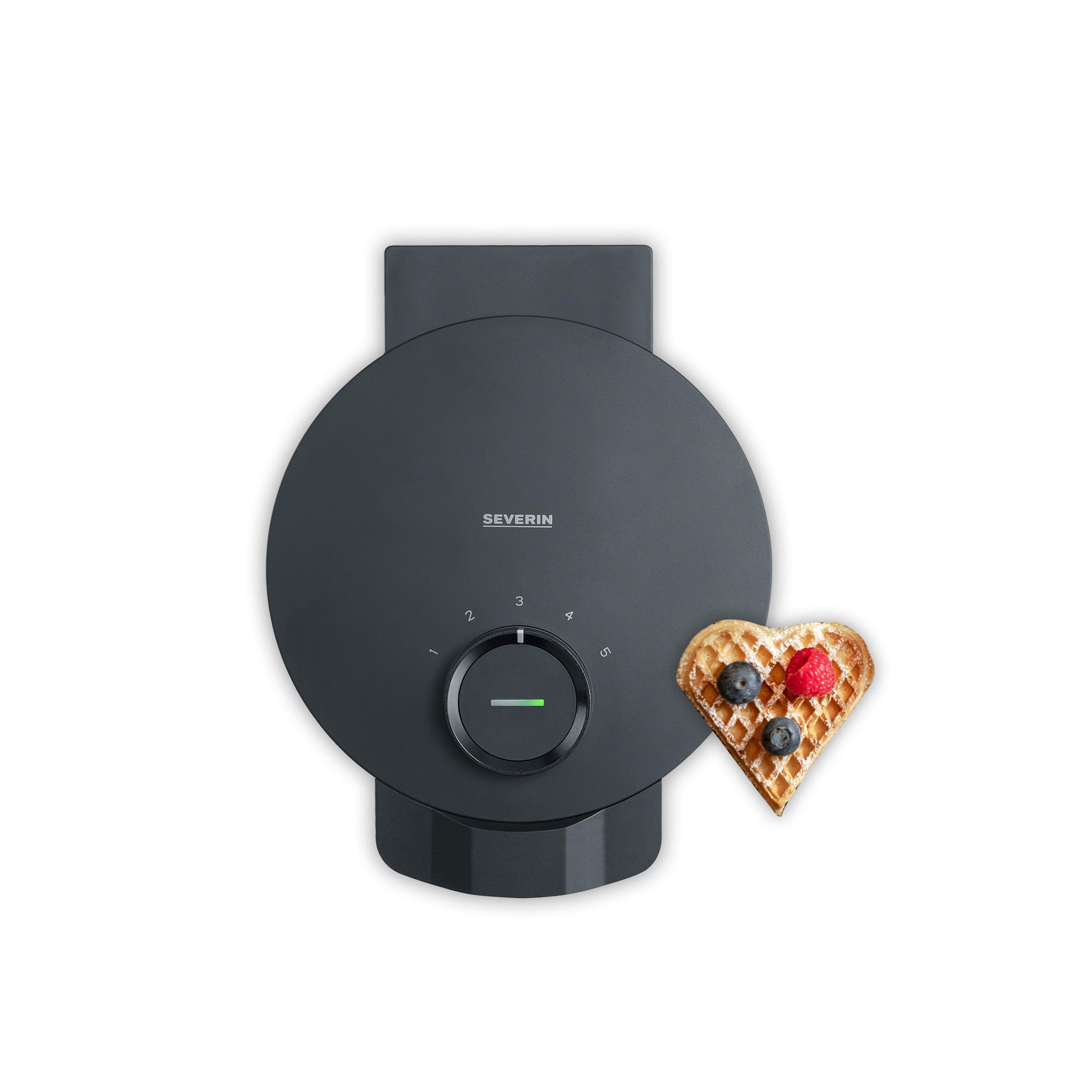 SEVERIN Waffeleisen Black Line WA 2117, Herzwaffeln, 1.000 W