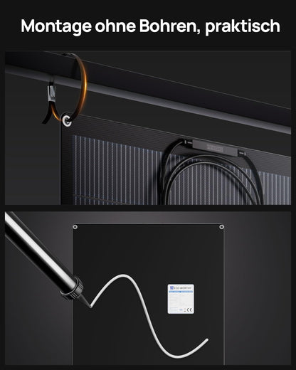 ECO-WORTHY Flexibles Solarpanel 200W ETFE monokristallin 18BB