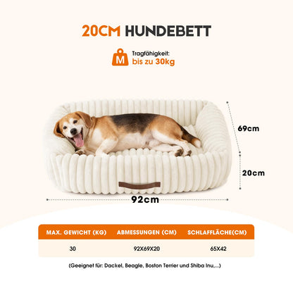 Upvilla Hundebett für grosse Hunde, waschbar, Beige, 92 × 69 cm
