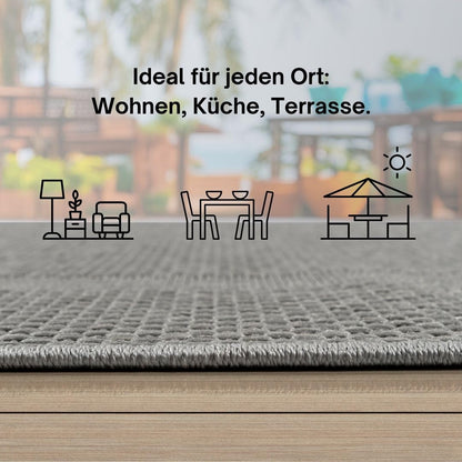 the carpet Mistra Outdoor Teppich, Anthrazit, 240 x 340 cm