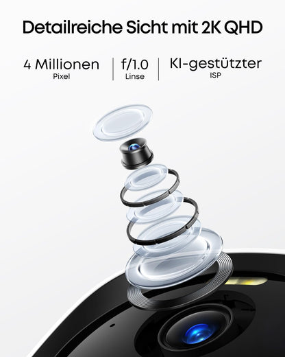 eufy Security eufyCam E40 Zusatzkamera – 2K Solar Überwachungskamera