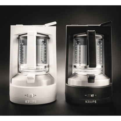 KRUPS KM468210 Kaffee-Druckbrühautomat - Edelstahl, Weiss