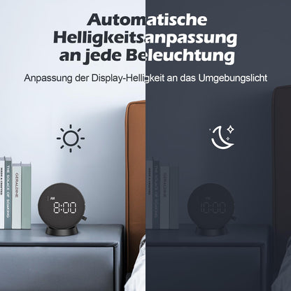 REACHER GX-DE Vibrationswecker, digitaler Wecker mit Bettrüttler