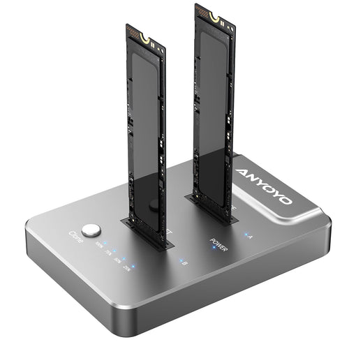 Premium M.2 NVMe SSD Docking Station – Dual Bay Offline Clone 10Gbps