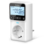 Aulaya Zeitschaltuhr digital, Steckdose mit LCD-Display, 3680 W zum zeitgesteuerten Schalten von Elektrogeräten