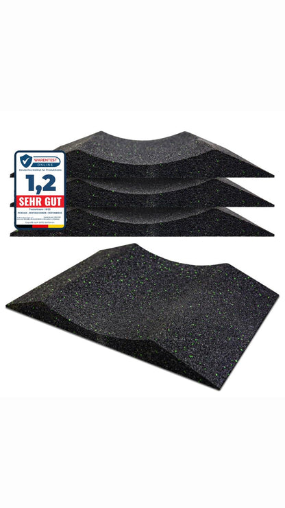 PIKKI Reifenschoner Premium 4er Set Reifenwiege gegen Standplatten aus recyceltem Gummigranulat
