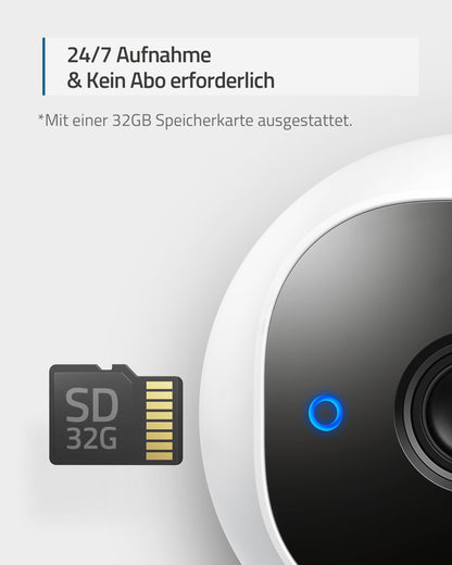 eufy Security Outdoor Cam E220 2K Überwachungskamera mit Scheinwerfer