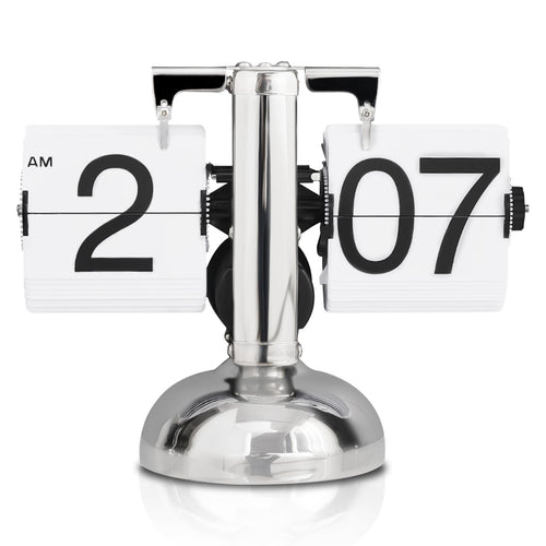 HERCHR Flip-Schreibtischuhr, Retro-Umblätteruhr mit Quarzwerk und grossen Ziffern