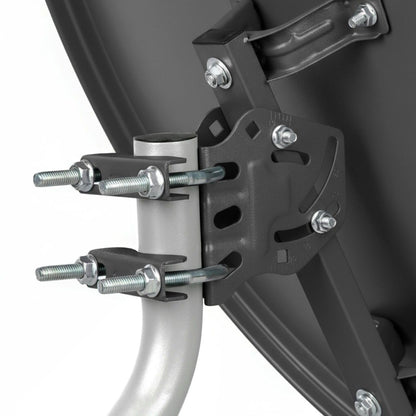 ARLI Sat-Anlage 60 cm mit Quad LNB, 15 m Koaxialkabel und Satfinder