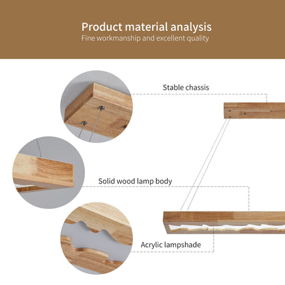minifair LED Hängeleuchte Holz Dimmbar – 100cm Rustikal