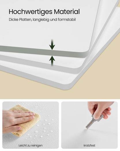 EUGAD Drehregal Bücherregal Raumteiler – 4 Ebenen MDF Weiss