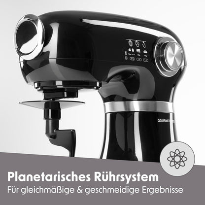 GOURMETmaxx Küchenmaschine & Rührgerät – elektrisch, Schwarz