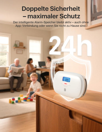 X-Sense Smart Kohlenmonoxid-Melder XC0C-MR11 mit Basisstation SBS50