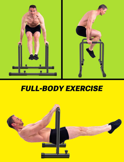 Yoleo Verstellbare Dip Barren - Robust, 500 kg Tragkraft