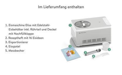 SPRINGLANE Elisa 2,0 L Eismaschine & Joghurtbereiter – Silber