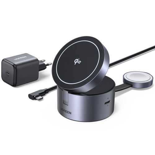 UGREEN MagFlow 3-in-1 Ladestation Magsafe Qi2 15W