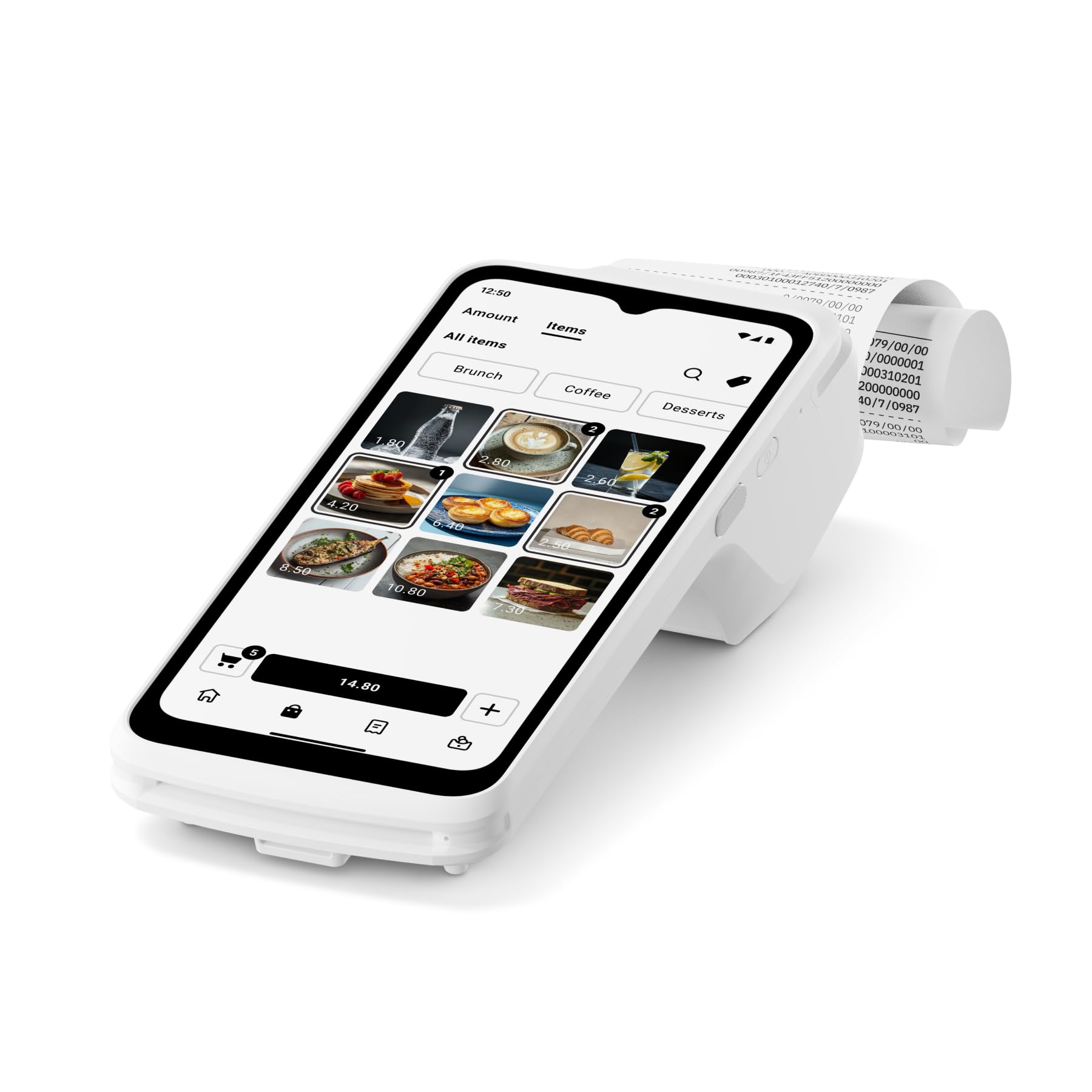 SumUp Terminal – Mobiles Kartenterminal mit Belegdrucker, kompaktes stossfestes Handgerät mit Touchscreen