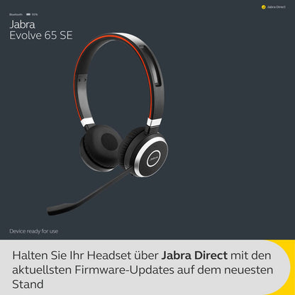 Jabra Evolve 65 SE Headset – MS Teams zertifiziert – Schwarz