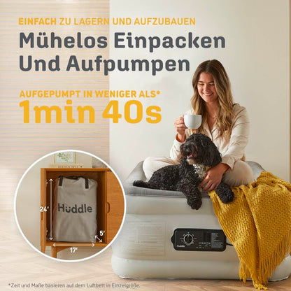 Huddle Luxury Never Deflate King-Luftbett – Integrierte Pumpe