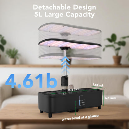 Sondiko SH202 Hydroponik Anzuchtsystem mit 48W LED-Wachstumslampe