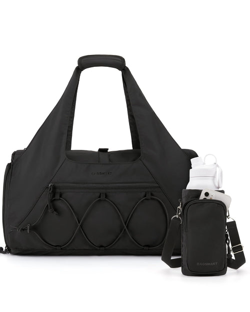 BAGSMART Sporttasche Damen mit Schuhfach und Nassfach, Kamel – mit abnehmbarem Schultergurt und Yogamattengurt