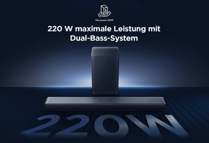 TCL S55HE Soundbar 2.1 Kanal System mit kabellosem Subwoofer