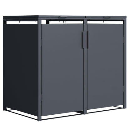 DEGAMO MÜNCHEN Mülltonnenbox 2x 120L Stahl Anthrazit