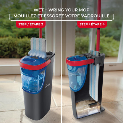 Vileda H2prO Wischmopp- und Eimer-Set mit Mikrofaser-Wischkopf