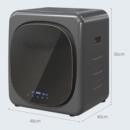 HOMCOM Mini Wäschetrockner Ablufttrockner 4 kg – Grau für Kleidung